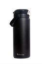 Titan Dual Sipper Flask – 1200ml (Straw + Tilt Cap) - Matte Black